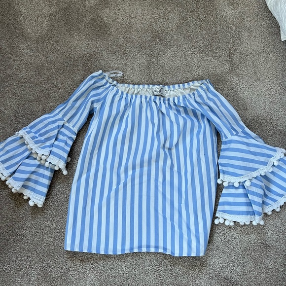 Vava by Joy Han revolve off the shoulder stripe top in small - Picture 3 of 3